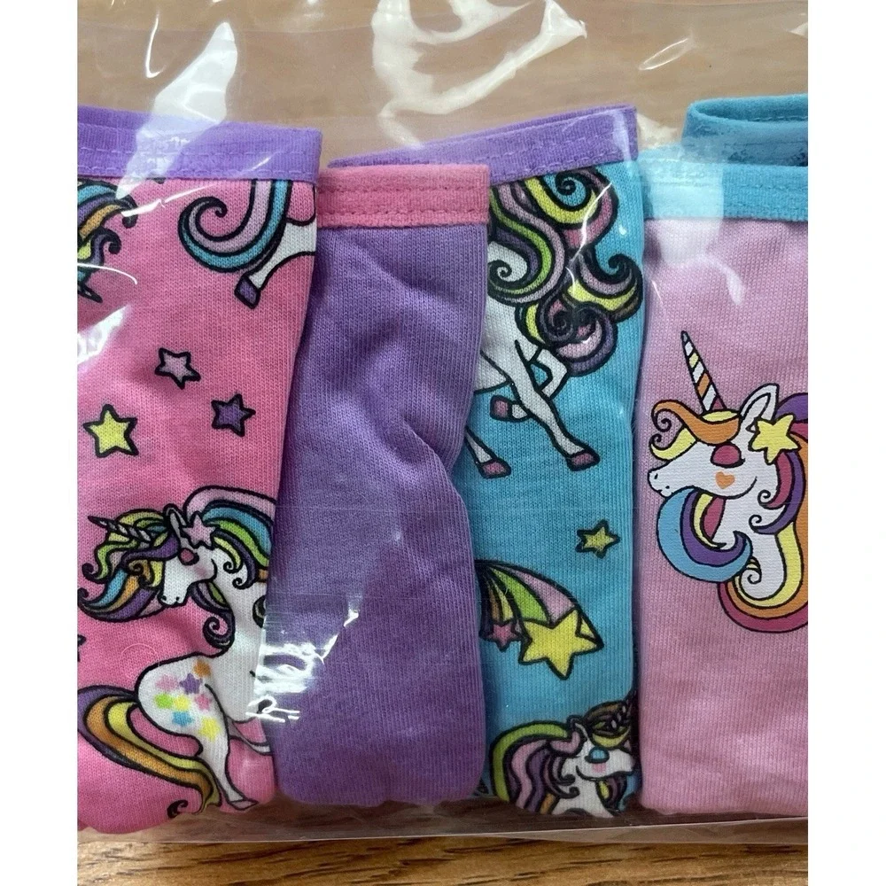 The Children's Place Girls Underwear, 7 Pairs of Briefs, Unicorns Size Small 5-6